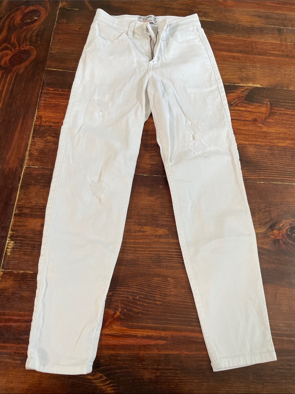abercrombie kids White Slim 13/14 Straight Jeans